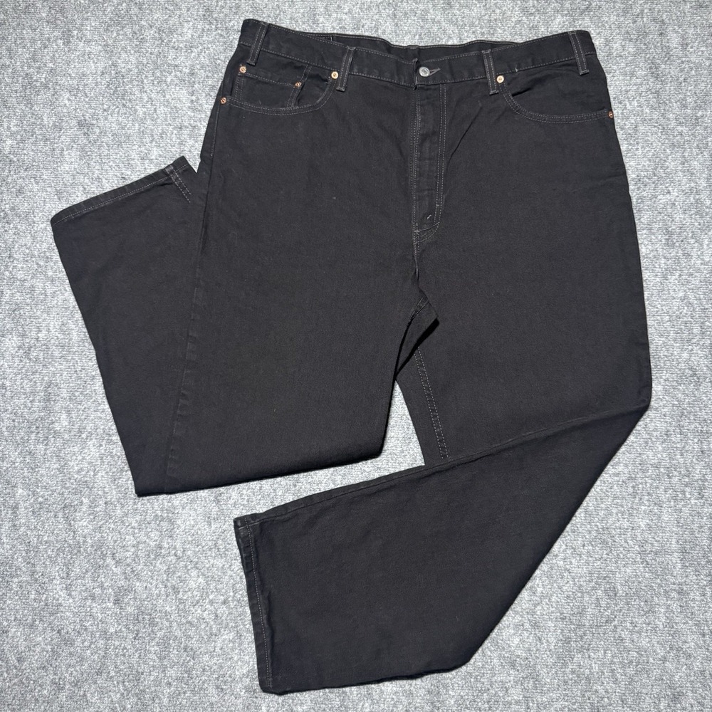 VTG Levis Jeans Men 40x30 Black Denim 550 Relaxed Tapered Made in USA